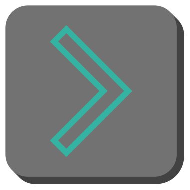 Ok ucu sağ yuvarlak kare vektör simgesi