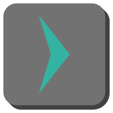 Ok ucu sağ yuvarlak kare vektör simgesi