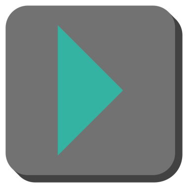 Ok ucu sağ yuvarlak kare vektör simgesi