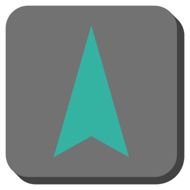 Yuvarlatılmış Kare vektör simge yukarı ok ucu