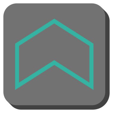 Yuvarlatılmış Kare vektör simge yukarı ok ucu