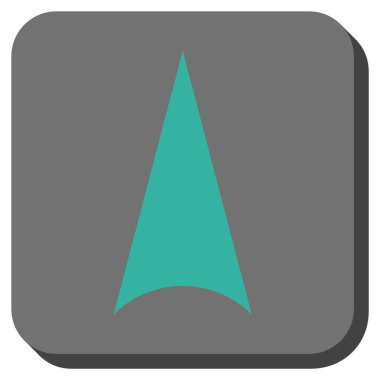 Yuvarlatılmış Kare vektör simge yukarı ok ucu