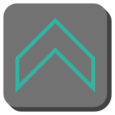 Yuvarlatılmış Kare vektör simge yukarı ok ucu