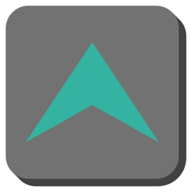 Yuvarlatılmış Kare vektör simge yukarı ok ucu