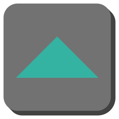 Yuvarlatılmış Kare vektör simge yukarı ok ucu