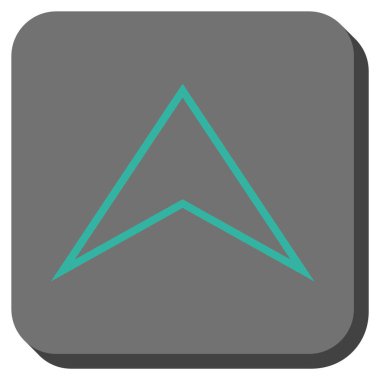 Yuvarlatılmış Kare vektör simge yukarı ok ucu