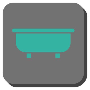 Küvet yuvarlatılmış kare vektör simgesi