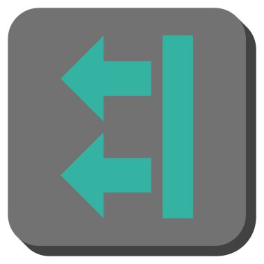 Sol yuvarlak kare vektör simge getir