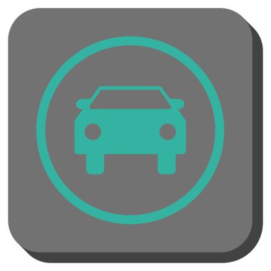 Araba yuvarlatılmış kare vektör simgesi