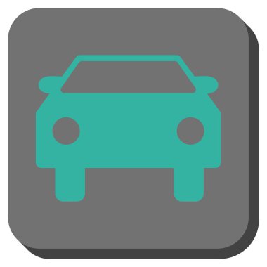 Araba yuvarlatılmış kare vektör simgesi