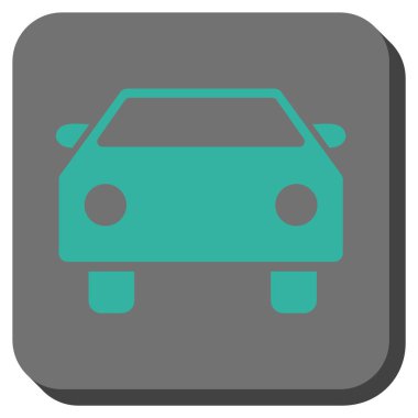 Araba yuvarlatılmış kare vektör simgesi