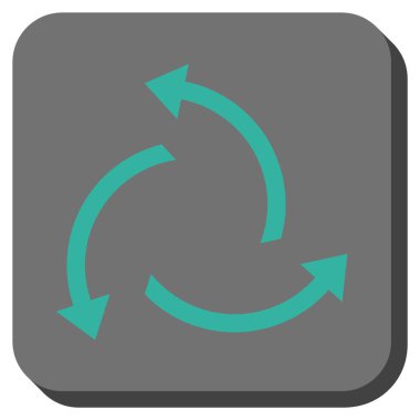 Santrifüj okları yuvarlak kare vektör simgesi