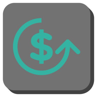 Ters ibraz yuvarlatılmış kare vektör simgesi