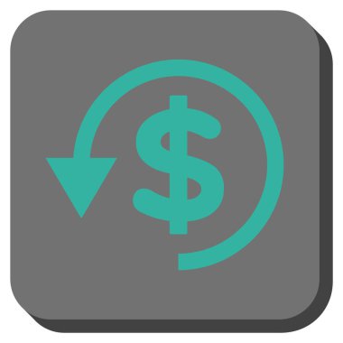 Ters ibraz yuvarlatılmış kare vektör simgesi