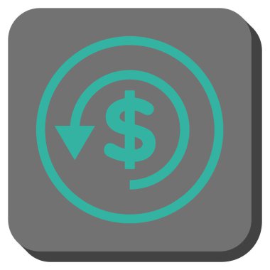 Ters ibraz yuvarlatılmış kare vektör simgesi