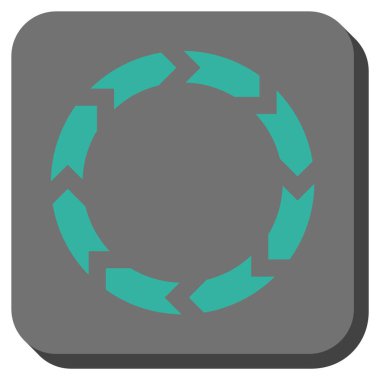 Dolaşım yuvarlatılmış kare vektör simgesi