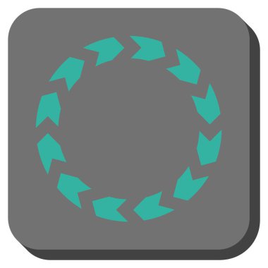 Dolaşım yuvarlatılmış kare vektör simgesi