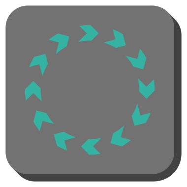 Dolaşım yuvarlatılmış kare vektör simgesi