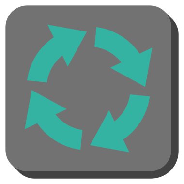 Dolaşım yuvarlatılmış kare vektör simgesi