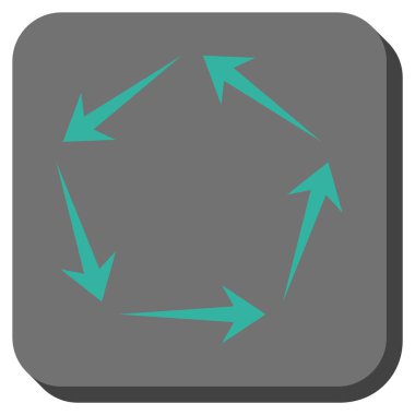 Dolaşım yuvarlatılmış kare vektör simgesi