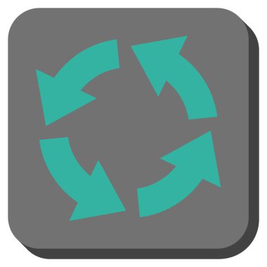 Dolaşım yuvarlatılmış kare vektör simgesi