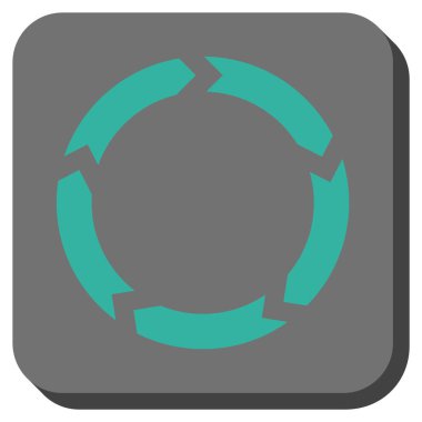 Dolaşım yuvarlatılmış kare vektör simgesi