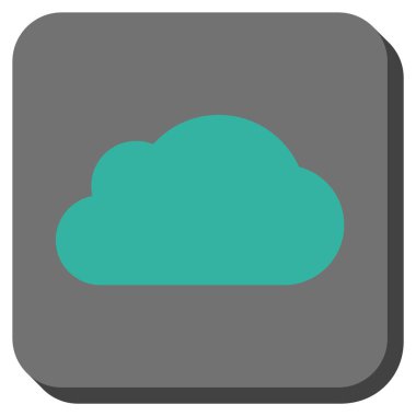 Bulut yuvarlatılmış kare vektör simgesi