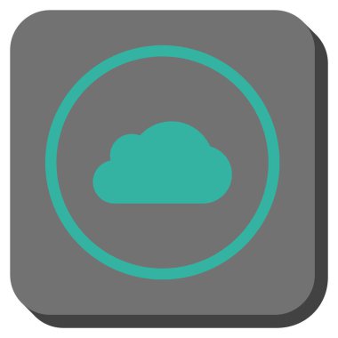 Bulut yuvarlatılmış kare vektör simgesi