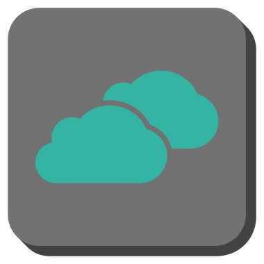 Bulutlar yuvarlatılmış kare vektör simgesi