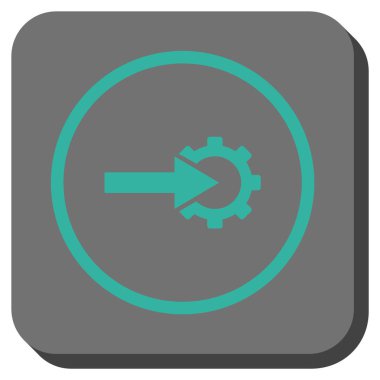 COG Tümleştirme yuvarlak kare vektör simgesi