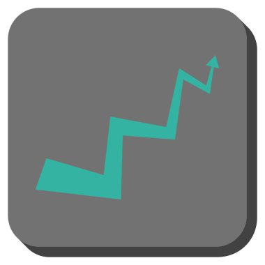 Eğri ok yuvarlak kare vektör simgesi