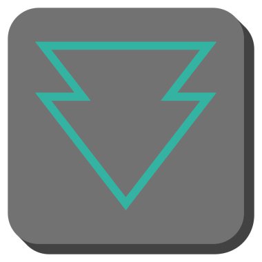 Yuvarlatılmış Kare vektör simgesi aşağı yön