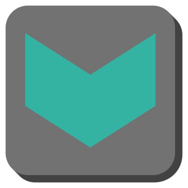 Yuvarlatılmış Kare vektör simgesi aşağı yön