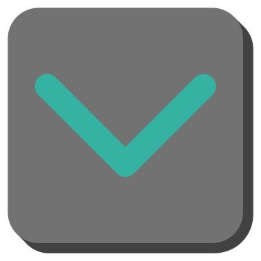 Yuvarlatılmış Kare vektör simgesi aşağı yön