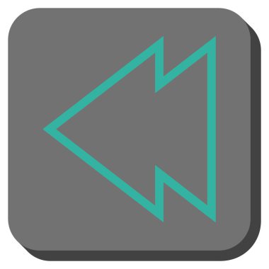 Yön sol yuvarlak kare vektör simgesi