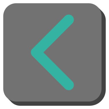 Yön sol yuvarlak kare vektör simgesi