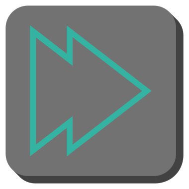 Yön sağ yuvarlak kare vektör simgesi