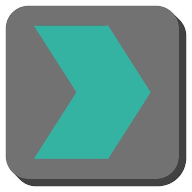 Yön sağ yuvarlak kare vektör simgesi