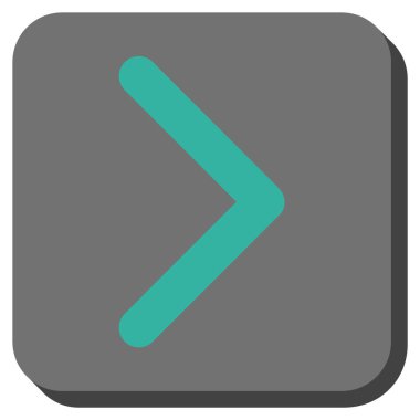 Yön sağ yuvarlak kare vektör simgesi