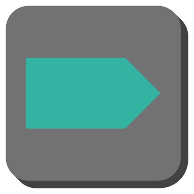 Yön sağ yuvarlak kare vektör simgesi