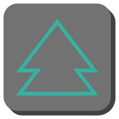 Yön yukarı yuvarlak kare vektör simgesi