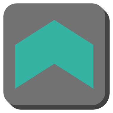 Yön yukarı yuvarlak kare vektör simgesi