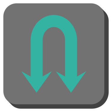 Geri ok kare vektör simge yuvarlak Çift