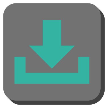 Yüklemeler yuvarlak kare vektör simgesi