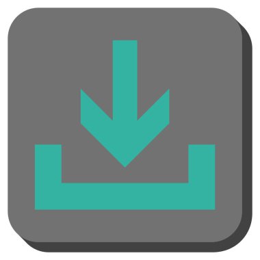 Yüklemeler yuvarlak kare vektör simgesi