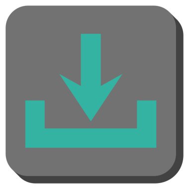 Yüklemeler yuvarlak kare vektör simgesi