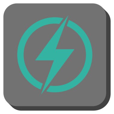 Elektrik yuvarlatılmış kare vektör simgesi