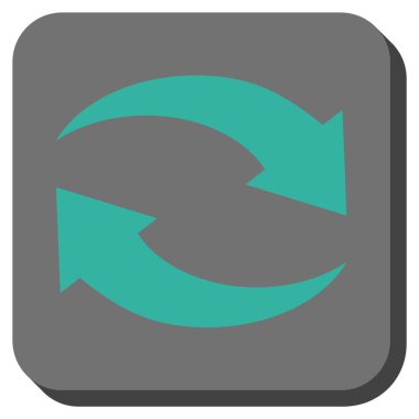 Exchange okları yuvarlak kare vektör simgesi