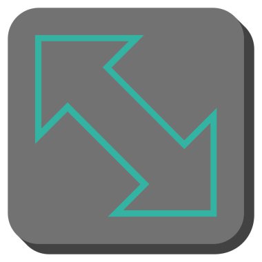 Exchange çapraz kare vektör simge yuvarlak