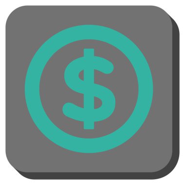 Finans yuvarlatılmış kare vektör simgesi